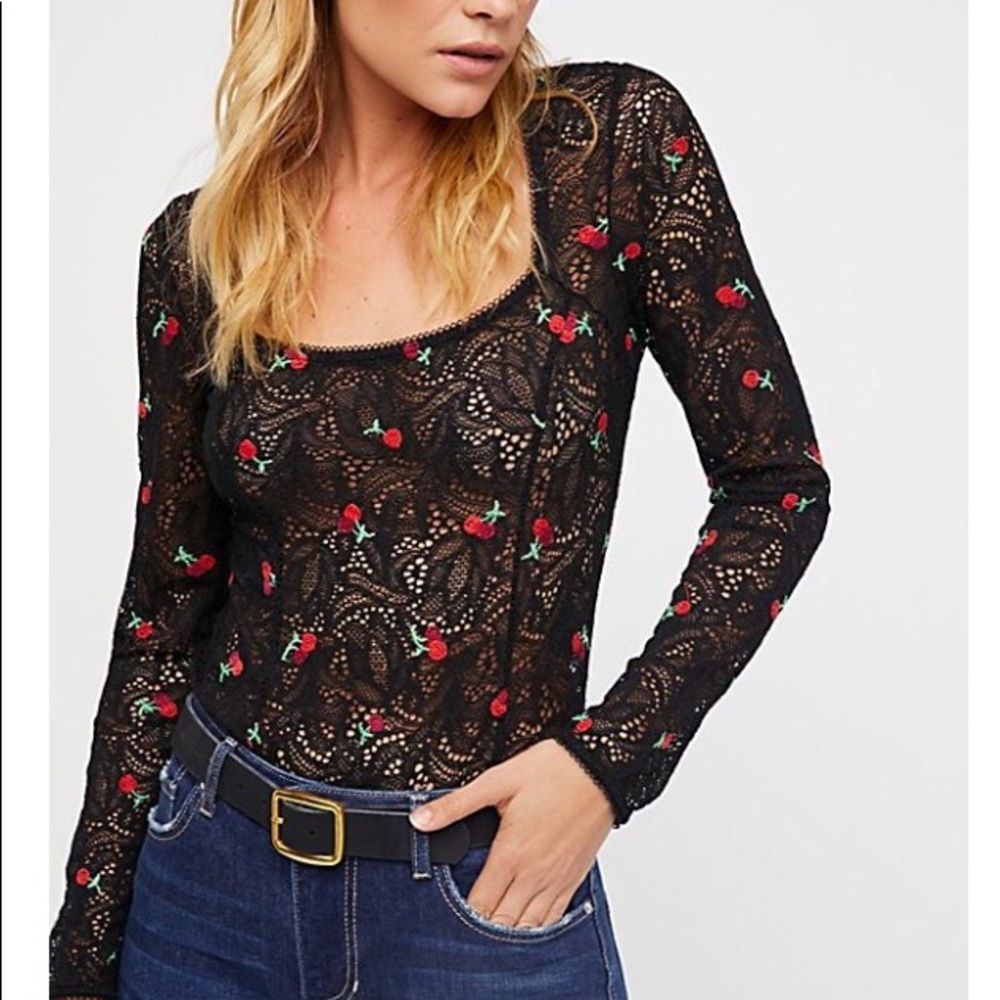 NWT Free people cherry top